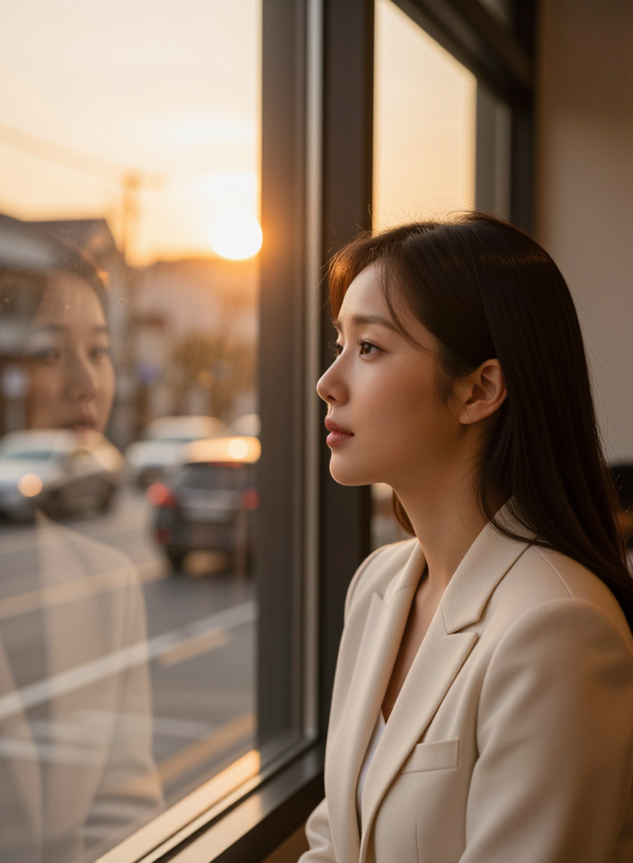 창밖을 바라보며